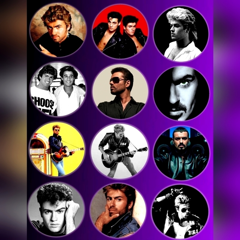 George Michael Button Pins 80's Music Pins